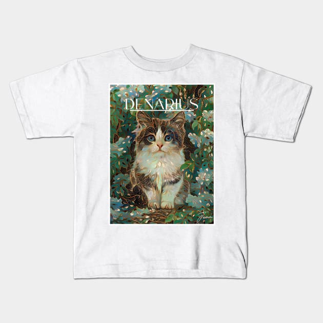 Cat In The Bushes Kids T-Shirt by DenariusClothing